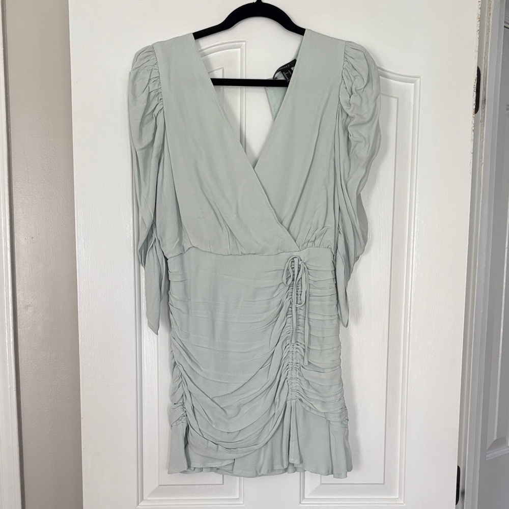 Mint green Ruched mini Dress